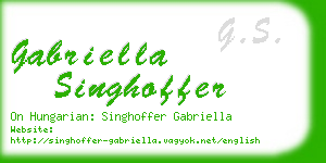 gabriella singhoffer business card
